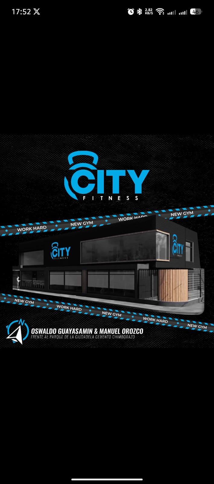 Fachada City Fitness Sede Norte, Riobamba